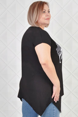 Арт. 3669 Футболка женская 46-56 (6 шт) Цвет:черный - Калинка фото 6