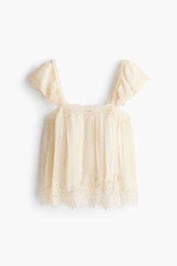 Top de viscosa con ribetes de encaje - H&m фото 3