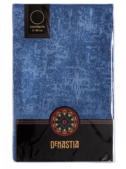 Скатерть жаккардовая D180 синий полиэстер - Denastia фото 5