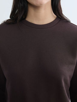 Bisiklet Yaka Kad?n Kal?n Sweatshirt