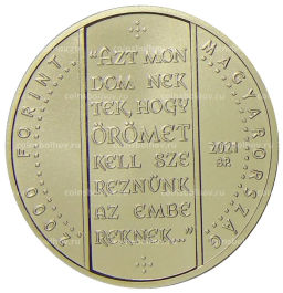 Монета 2000 форинтов 2021 года Венгрия  Святая Елизавета Венгерская