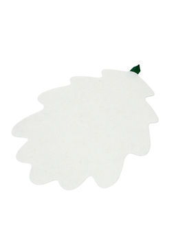 Коврик для бани и сауны "Дубовый лист", 51х38см, войлок белый