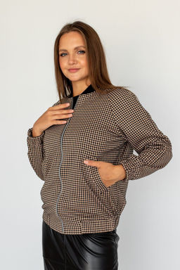 Бомбер Б-03 бежево-черный - Angelika фото 5