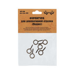 Промысел WF-038 Фурнитура для декоративной отделки подвес 2.2х1.1 см 1 х 6 шт. №01 бронза - Pebeo фото 3