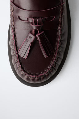 LEATHER TASSEL LOAFERS LIMITED EDITION - Zara фото 17