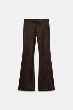 FLARE TROUSERS WITH TIE DETAIL