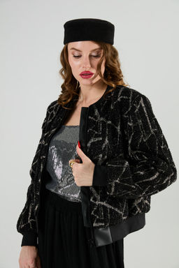 Топ NIKVA н418-4 чёрный+серебро фото 5