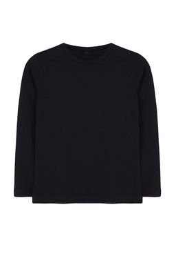 Lacivert*001 K?z Cocuk Duz Basic Bisiklet Yaka Pamuklu Orme T-Shirt TKDAW25TS00000 - Trendyolmilla фото 15