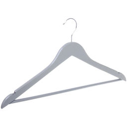 Плечики деревянные с выемками 3шт "ИДЕЯДОМА", цвет серый, 44*22,5см (Селфи)