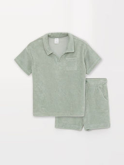 Polo Yaka Basic Erkek Bebek Ti??rt ve ?ort 2li