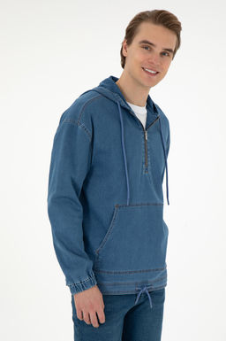 Мужская синяя джинсовая рубашка Неожиданная скидка в корзине