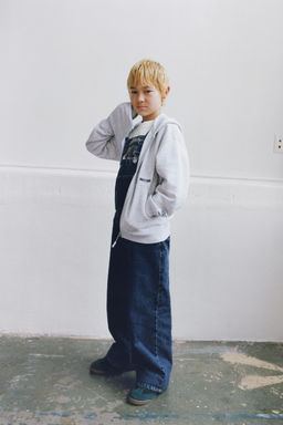 LABEL DENIM LONG DUNGAREES - Zara фото 5