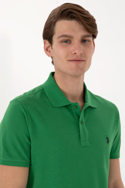 Erkek Slim Fit Polo Yaka Ye_il Basic Ti__rt - U.s. polo assn фото 2