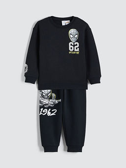 Spider-Man Bask?l? Erkek ?ocuk Sweatshirt ve E?ofman Alt