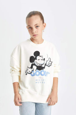Толстовка оверсайз с круглым вырезом для девочек Disney Mickey & Minnie