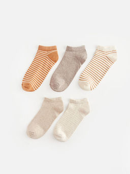 Desenli Kad?n Patik ?orap 5li Paket