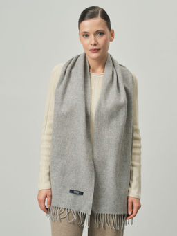 Шарф из шерсти 12042 серый
