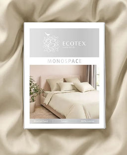 Постельное белье Моноспейс 1,5сп + 2 наволочки, кремовый - Ecotex фото 11