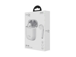Наушники с микрофоном Bluetooth VIXION "VF-06" вкладыши (БП-00001043) сенсорные, время работы до 6часов, белые