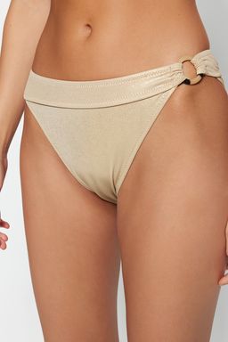 Bronz Aksesuarl? Parlak Lak Bask?l? High Leg Bikini Alt? TBESS23BA00168 - Trendyolmilla фото 4