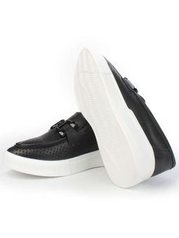 03-YD13-3D BLACK/WHITE Полуботинки женские (натуральная кожа)