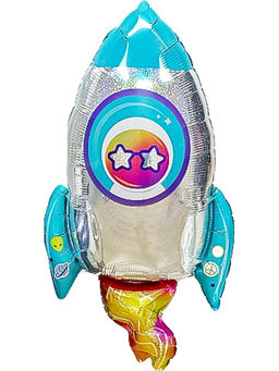 Цена за 2 шт. Воздушный шар фольгированный 29" «Космическая ракета», голография
