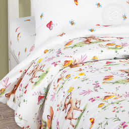 Лесные друзья 1,5 сп./Пододеяльник: 1 шт. - 215*145; Простыня: 1 шт. - 214*150; Наволочка: 2 шт. - 70*70; Поплин детский - Артпостель фото 4