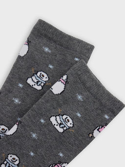 Цена за 5 пар! НОСКИ ДЕТСКИЕ КРАСНЫЕ СО СНЕГОВИКАМИ - Mark formelle фото 6