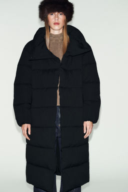 LONG WATER-REPELLENT AND WINDPROOF ANORAK WITH WRAP-AROUND NECK - Zara фото 5