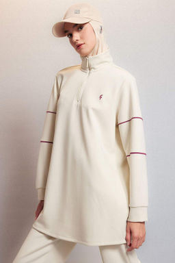 DeFactoFit Oversize Genis Kal?p Dik Yaka Skuba Dalg?c Kumas Sporcu Sweatshirt  фото 2