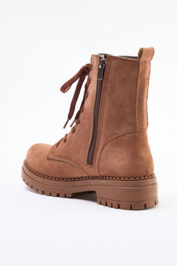 Trendyol Shoes Siyah Suet Bagc?kl? ve Fermuarl? K?sa Duz Kad?n Postal Bot TAKAW25BO00026 - Trendyolmilla фото 4