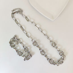 Комплект: колье-цепь и браслет