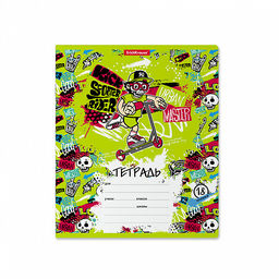 Цена за 10 шт. Тетрадь школьная ученическая ErichKrause Scooter Master, 18 листов, клетка (в плёнке по 10 шт.)_MIX-PACK  фото 4