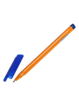 Цена за 100 шт. Ручка шариковая 1.0 мм, стержень синий, корпус жёлтый треугольный, колпачок синий - Calligrata фото 3