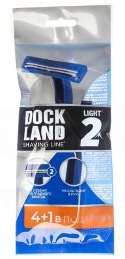 DOCKLAND однораз.бритва LIGHT-2 (5шт)