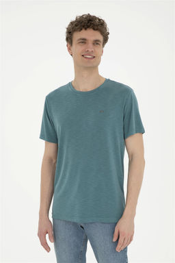 Мужская темно-зеленая базовая футболка