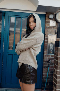 HOODED WOOL JACKET - Zara фото 10