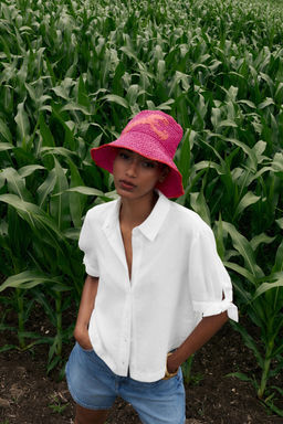 LOBSTER WOVEN BUCKET HAT