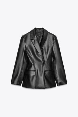 TAILORED FAUX LEATHER BLAZER - Zara фото 7