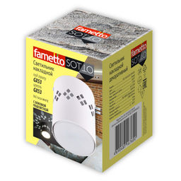 DLC-S616 GX53 WHITE Светильник декоративный накладной, серия Sotto. Без лампы, цоколь GX53. Доп. светодиодная подсветка 3Вт. Металл. Белый. TM Fametto