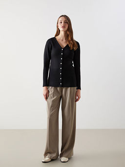 V Yaka Kad?n Triko H?rka