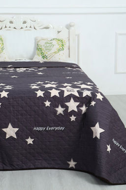 Покрывало-плед двухстороннее стеганое из полиэфирной ткани Полисатин Премиум 150Х212 N-Collection  фото 3