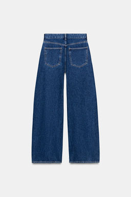 JEANS Z1975 LOOSE FIT TIRO ALTO CORCHETES / Azul medio - Zara фото 8