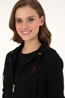 Женский черный свитшот Неожиданная скидка в корзине - U.s. polo assn фото 2