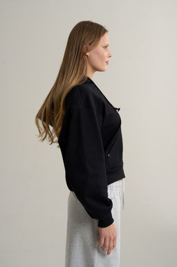 Толстовка на молнии Черный ANTA SKATE Knit Track Top  фото 4