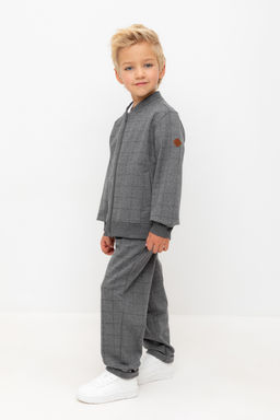 Crockid _ КР 400757/тем.серый меланж,клетка к518 брюки для мал фото 6