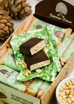 Кедровый марципан классический, 720 г | шоу-бокс  18 батончиков - Сибирский кедр фото 2