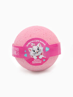 Цена за 2 шт. Бомбочка для ванны детская, 120 г, аромат клубничное мороженое, Коты аристократы