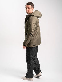 Костюм на флисе "Деми" хаки-черный