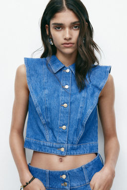 Chaleco denim con volantes - H&m фото 4